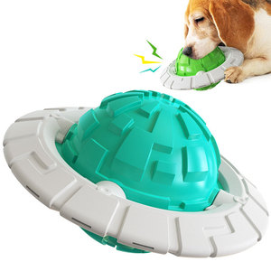 Produits pour animaux de compagnie, disque volant en caoutchouc UFO qui couine, jouet à mâcher pour chien, jouet interactif pour chien, jouets d'entraînement pour chien - Product Image 2