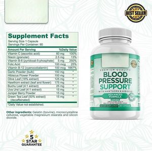 Cápsulas de soporte de presión arterial natural de etiqueta privada Suplemento dietético con vitaminas Salud del corazón - Product Image 2