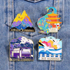 Imanes de Nevera Promocionales con Logotipo Personalizado, Imanes de Nevera Magnéticos de Metal, Recuerdos de Turismo de China, Dibujos Animados - Product Image 3