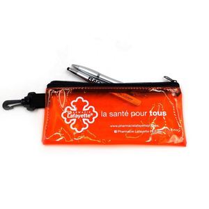 Étui à crayons en PVC transparent écologique promotionnel pas cher avec fermeture éclair - Product Image 5