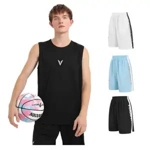 Quick Dry Basketbal Jersey En Shorts Ontwerp 2020 Hoge Kwaliteit Basketbal Uniform Dragen Wit Blauw Mannen Custom Shirts Oem