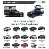 Nuevo Diseño Carter Gris Negro Blanco Tundra Truck Camper Overland Carpa Desplegable de Carcasa Rígida para Camioneta Hiatus Camper