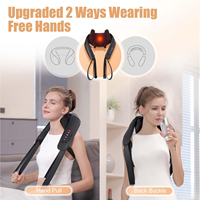 Masajeador 3D para Hombros, Cuello y Espalda con Función de Calor, Estimulador Muscular de Tejido Profundo y Acupuntura Corporal, Regalo para Oficina o Vacaciones