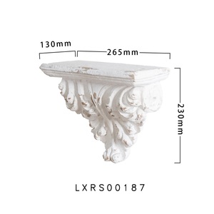 INNOVAHOME listo para enviar granja estilo rural <span class=keywords><strong>blanco</strong></span> antiguo estante colgante decorativo montado en la pared estante organizador flotante S/2 - Product Image 4