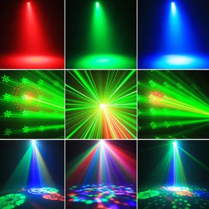 Lumière laser RGB 5 en 1 Télécommande LED Effet de lumière de scène Projecteur Lumière de fête DJ pour KTV Bar Club Concert Mariage Théâtre - Product Image 3