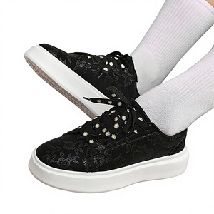 Nouvelles chaussures décontractées pour femmes à lacets et <span class=keywords><strong>semelle</strong></span> épaisse, souples, confortables, respirantes et rehaussantes, idéales printemps/automne - Product Image 1