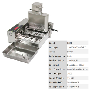 Gran oferta, máquina para hacer rosquillas Industrial comercial, máquina eléctrica de alta eficiencia para hacer rosquillas, Mini máquina automática para hacer rosquillas - Product Image 5