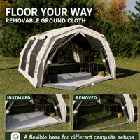 Tente gonflable de luxe Coody 17.2 Familia Pro Air - Beige, grande tente de camping gonflable d'extérieur, tente gonflable durable pour les voyages