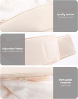 Oreiller de massage relaxant pour le cuir chevelu beige, chauffage sans fil, pression d'air pour le soulagement du stress, le sommeil et le bien-être