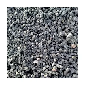 Machine Made Cobbles Pebbles Black Grey Red Lava Stone And Gravel