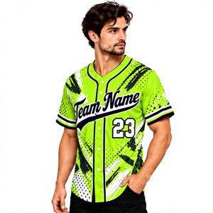 Uniforme Deportivo Personalizado al por Mayor, Jersey de Béisbol Atlético con Cuello en V, Tela Suave y Cómoda, para Hombres, Mujeres y Jóvenes - Product Image 3
