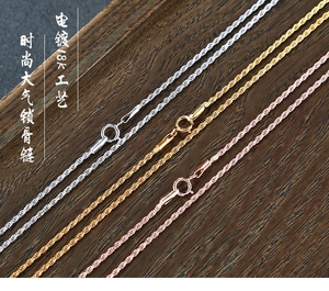 Commercio all'ingrosso <span class=keywords><strong>925</strong></span> solido <span class=keywords><strong>argento</strong></span> Sterling oro rodiato placcato alla moda gioielli da donna classico corda catena bracciale collana per i regali - Product Image 6