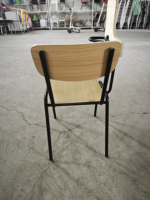 Chaise d'entraînement en contreplaqué avec tablette d'écriture et panier à livres, chaise ergonomique pour étudiant, siège de classe avec support pour tablette