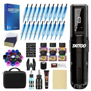 Kit Completo per Tatuaggi Ghostaxe con Aghi, Set Wireless per Principianti e Professionisti - Product Image 3