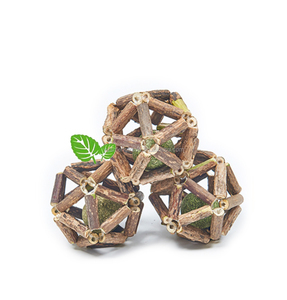 Palle di erba gatta di montagna e bastoncini di presa in giro in legno divertente simpatico simpatico cartone animato classico giocattoli per la dentizione per gatti - Product Image 6