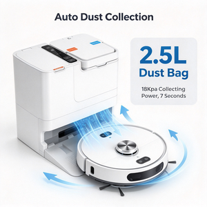 Aspirateur robot intelligent avec navigation LDS, aspiration de 10000 Pa, batterie de 5200 mAh, 180 min d'autonomie, collecte automatique de la poussière, sac de 2,5 L, application Tuya Libos, OEM - Product Image 1