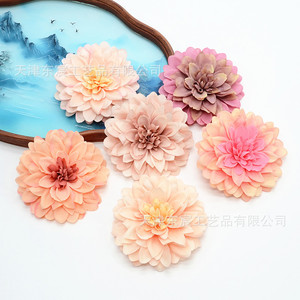 Fleurs de dahlia en soie artificielles Dongchen Arts Crafts pour la décoration des boutiques, salons, événements, albums photo, matériaux de bricolage - Product Image 3