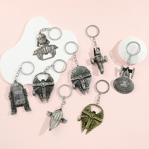 <span class=keywords><strong>Wowei</strong></span> Llavero Abridor de Botellas de Aleación de Zinc con Diseño de Nave Espacial de Estrella de Cine Vintage y Robot, Impresión Tipográfica Metálica, Colecciones de Moda - Product Image 1