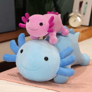 Top bán axolotl búp bê đầy màu sắc màu hồng cam newts đồ chơi sang trọng kỳ giông Thú nhồi bông đồ chơi khủng long ném gối đệm cho bé - Product Image 4