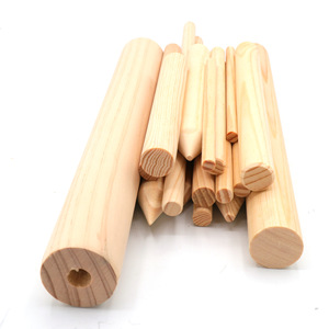 Tringle à <span class=keywords><strong>rideau</strong></span> ronde en bois de qualité supérieure 28MM, finition vernie naturelle, en bois massif, <span class=keywords><strong>sans</strong></span> raccord, de 3FT à 10FT, tringle simple longue - Product Image 2