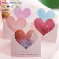 Cartes de remerciement en forme de cœur, motif galaxie et nébuleuse, mini-tente pliable, vente en gros, cadeau de bénédiction pour femmes, papeterie