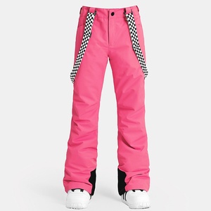 Pantalones de esquí calefactables para <span class=keywords><strong>mujer</strong></span>, cortavientos, impermeables, transpirables, cálidos, <span class=keywords><strong>con</strong></span> <span class=keywords><strong>tirantes</strong></span>, para uso en exteriores, gruesos, para snowboard y esquí - Product Image 4