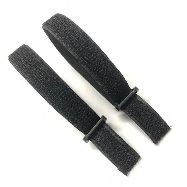 Multipurpose Elastic Velcroes Bike Strap Black Sew On Hook and Loop Cord Cinch Straps