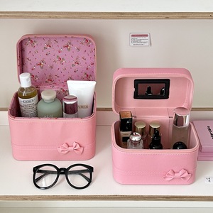 PU adolescente coeur sac <span class=keywords><strong>de</strong></span> maquillage grande capacité boîte <span class=keywords><strong>de</strong></span> maquillage portable femme mignon portable voyage <span class=keywords><strong>trousse</strong></span> <span class=keywords><strong>de</strong></span> <span class=keywords><strong>toilette</strong></span> boîte <span class=keywords><strong>de</strong></span> rangement - Product Image 6