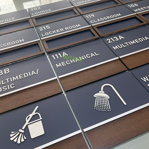 YIYAO-placa de identificación para puerta delantera de negocios, señal personalizada braille ada, para oficina - Product Image 6