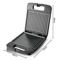 Machine de petit déjeuner de contrôle de température de gaufrier de fabricant de sandwich électrique antiadhésif pour la maison