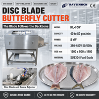 Unité d'Exportation Machine à Ouvrir le Poisson en Papillon Acier Inoxydable 304 Lame Circulaire pour Dorade Fente du Poisson
