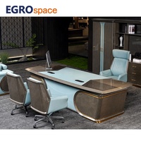 EGROspace Fournisseur Professionnel Chaise de Bureau Exécutive en Cuir Pivotante Ergonomique à Dossier Moyen Inclinable en Bois Durable