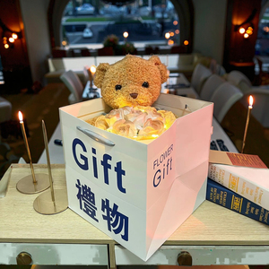 Quà tặng Ngày Valentine Hoa hồng nhân tạo thủ công chân thực Hoa bất tử Gấu bông bó hoa Quà tặng lễ Phục sinh Halloween Tiệc cưới - Product Image 5