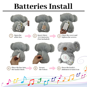 Koala thở thú nhồi bông lo lắng cứu trợ koalas bình tĩnh ngủ bạn thân Mush sang trọng với nhịp tim - Product Image 5