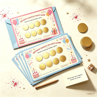 Kit de jeu de fête à gratter pour anniversaire, cartes de jeu surprise personnalisables, ensemble cadeau d'activités d'anniversaire pour les réunions de famille et d'amis