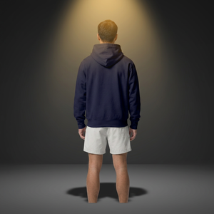 Sweat-shirt décontracté pour homme à manches longues en molleton de polyester et coton, anti-plis, à capuche, couleur unie, avec logo personnalisé, style streetwear - Product Image 3