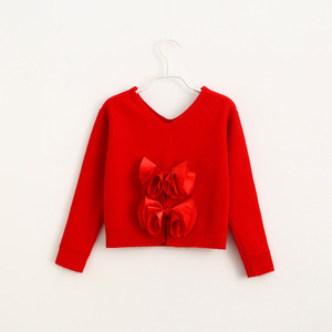 Novedades: Suéteres Lisos de Invierno para Niñas de Marca Estadounidense con Lazo - Product Image 4