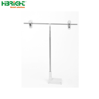 Porte-affiche en forme de T support de bannière de table support d'affichage en métal avec clip pour affichage de magasin