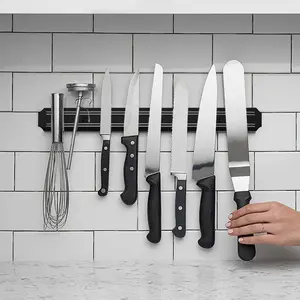 סיטונאי חזק רצועת סכין מגנטי מחזיק סכין מגנט לקיר פתרון אחסון בטוח וקל לסכיני מטבח