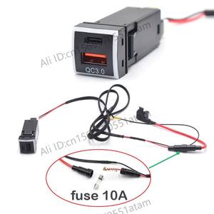 DC12V TYPE-C PD <span class=keywords><strong>USB</strong></span> Автомобильное зарядное устройство для <span class=keywords><strong>Toyota</strong></span> Prado Corolla RAV4 Camry HIACE сотовый телефон - Product Image 3