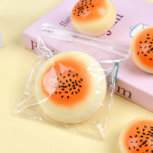 6cm Slow Rebound Squeeze Egg Yolk <b>Puff</b> Simulation Bread Soft Stress Reliever Decor Toy Solid No Liquid No Gel Girls - Product Image 1