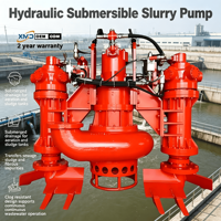 Pompe à boue submersible hydraulique industrielle à haute teneur en solides pour le dragage portuaire et la remise en état des terres
