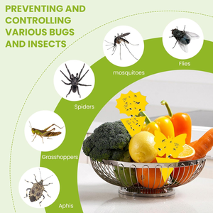 40-Pack 5-şekiller sarı süper yapışkan tuzaklar-mantar Gnat, meyve sinek uçan böcek yakalayıcı toksik olmayan, kokusuz, Pet & çocuk dostu - Product Image 4