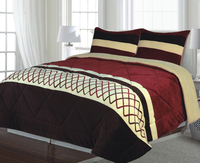 SMILING HOME Ensemble de couverture Borrego en polaire Sherpa 200TC en polyester lavable, avec taies d'oreiller moelleuses et imprimées, super douces et chaudes