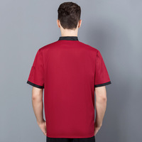 Vente Chaude Uniforme de Travail Personnalisé pour Personnel Serveur Serveuse Hôtellerie Restaurant Café Bar, Chemise de Travail Manches Courtes, Veste de Cuisinier