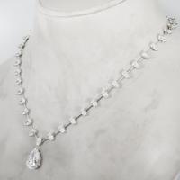 Collar de Lujo con Diamante Cultivado en Laboratorio, Corte Cojín, Oro Blanco de 18K, Certificado IGI, de Alta Calidad, para Regalo de Boda, Venta al Por Mayor