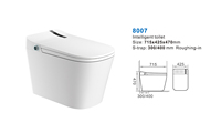 WC monobloc intelligent de luxe moderne à siphonique, à siphon en S, pour la vente en gros, pour salle de bain