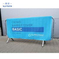 Cubierta de Barrera Personalizada Directa de Fábrica, Valla para Eventos al Aire Libre, Pancarta, Control de Multitudes, Publicidad, OEM, Venta al por Mayor, Resistente a los Rayos UV, EE. UU., Reino Unido