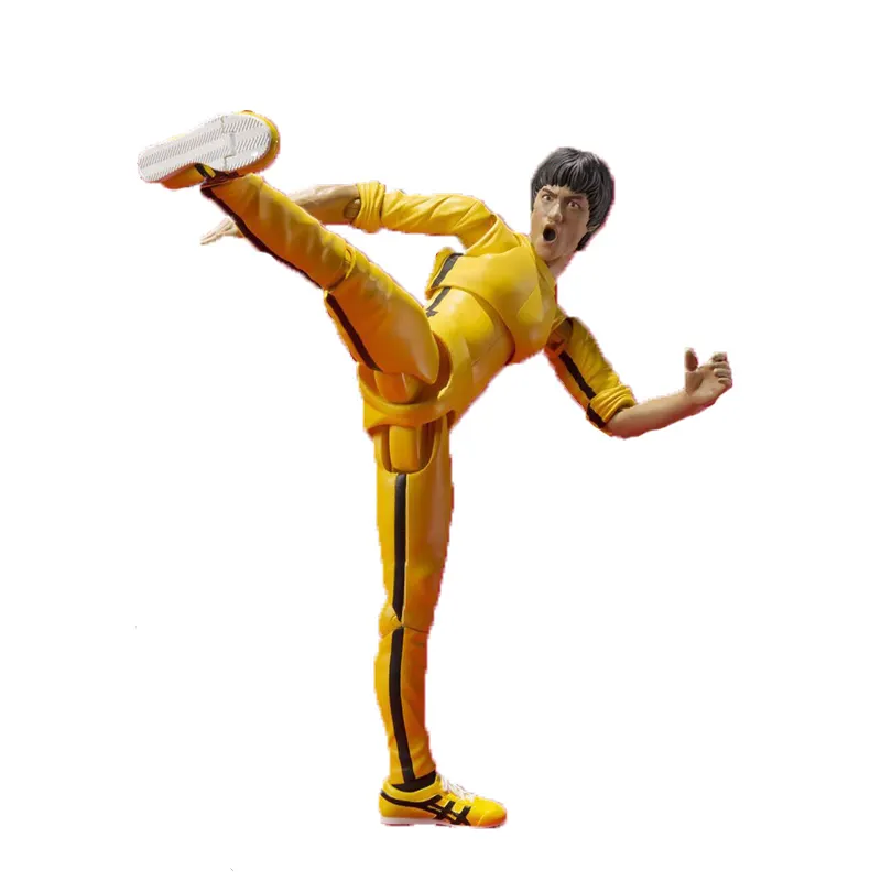 movie figures for shf Bruce Lee Statue Death Game 75th Anniversary action Figure Model Doll figurines Kung Fu Decoration Toy