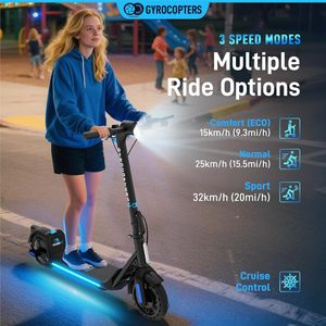 Gyrocopters Patinetes Eléctricos para Adultos y Adolescentes 2026 Flash 6.0/FlashX/Plaid3.0 350W/500W 30km/h APP Luz LED Bloqueo Inteligente Antirrobo - Product Image 4